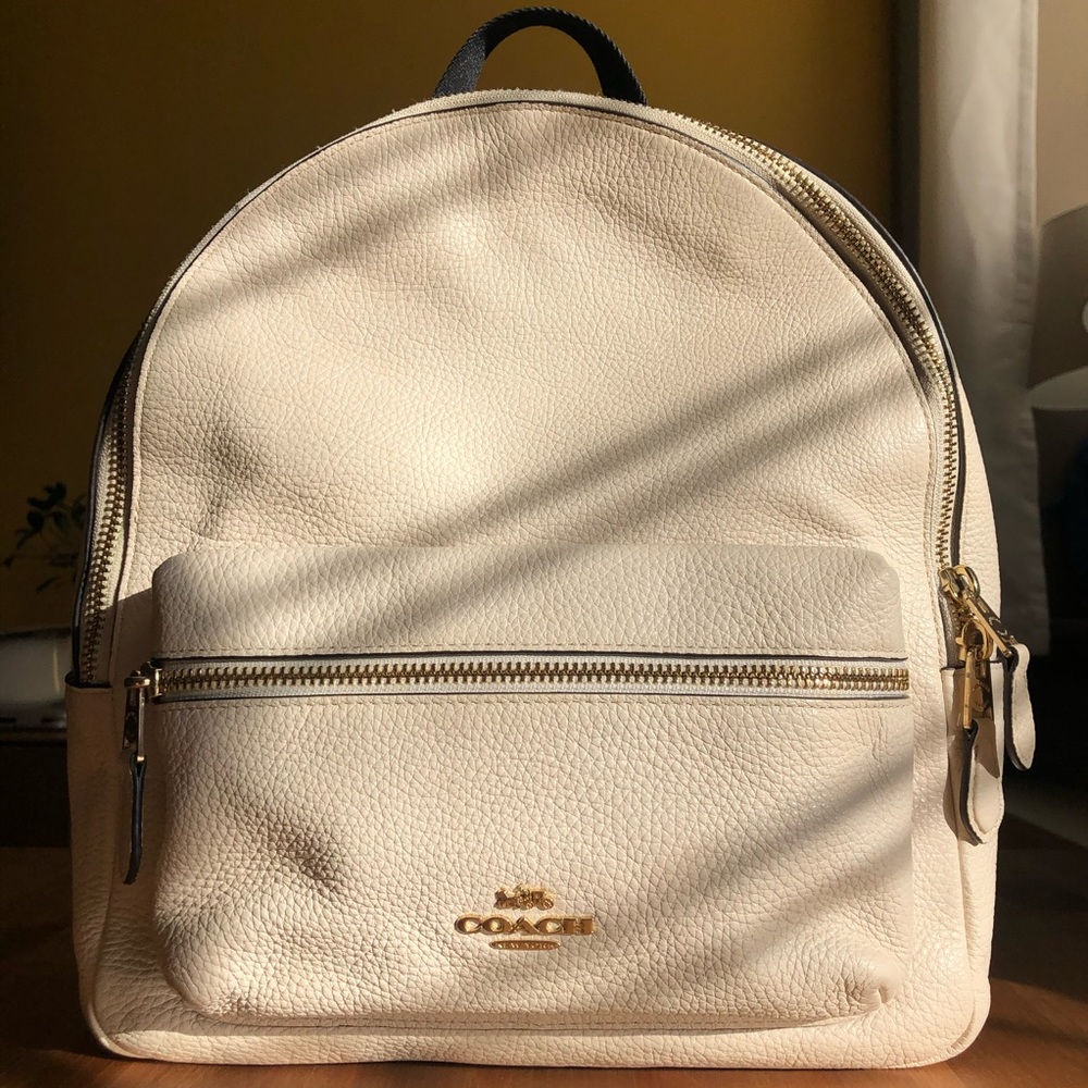 COACH Cream Leather BackPack